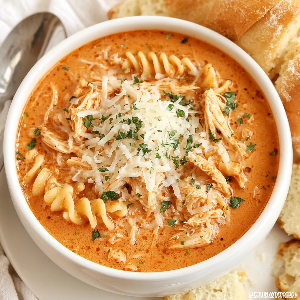Crock Pot Chicken Parmesan Soup