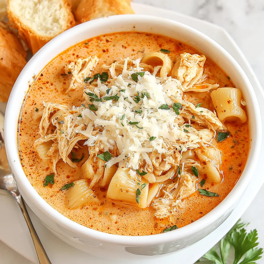 Crock Pot Chicken Parmesan Soup