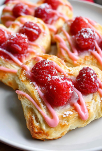Raspberry Heart Danishes