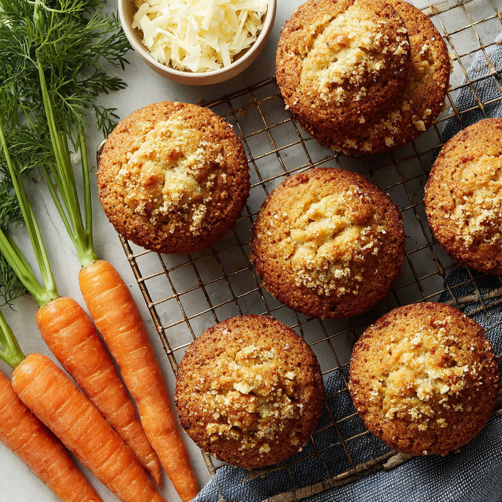 Soft Moist Carrot Muffins