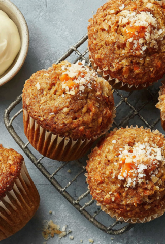 Soft Moist Carrot Muffins