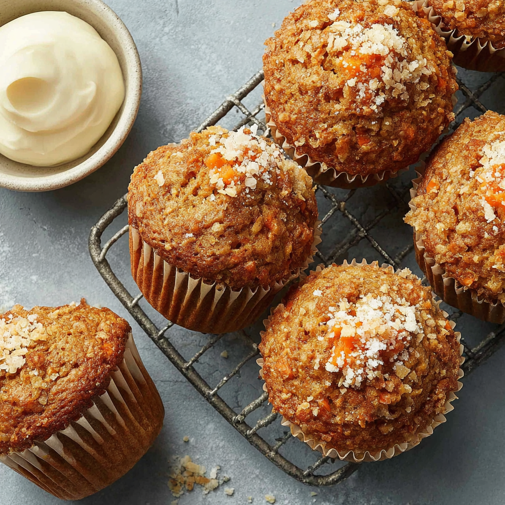 Soft Moist Carrot Muffins