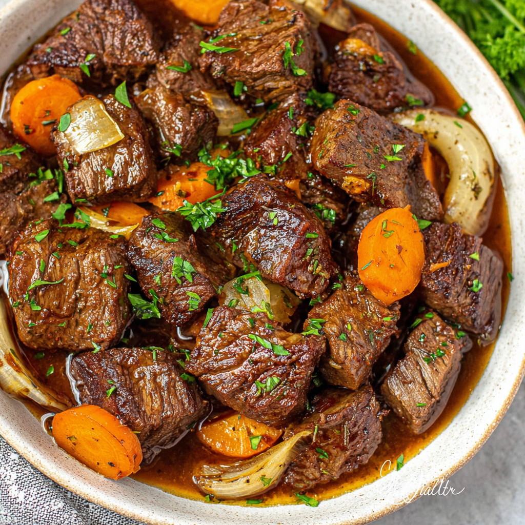 Tender Crockpot Steak Bites