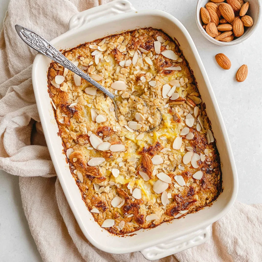 Almond Croissant Baked Oatmeal