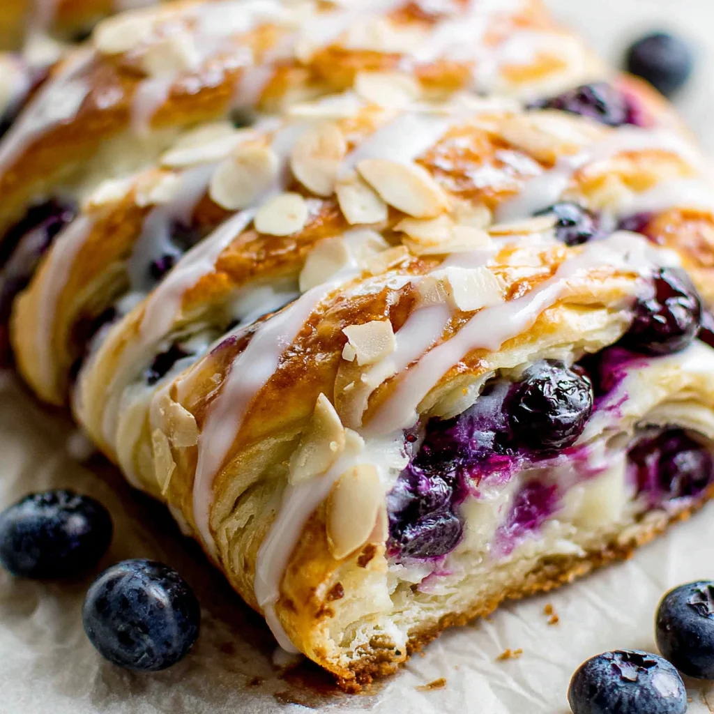 Blueberry Cream Cheese Pastry Braid