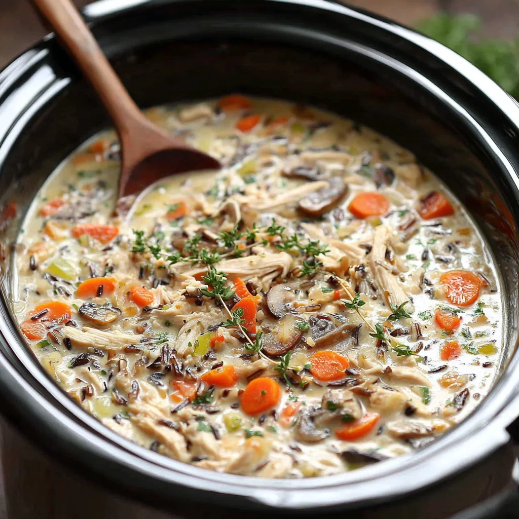 Crockpot Chicken Wild Rice Soup