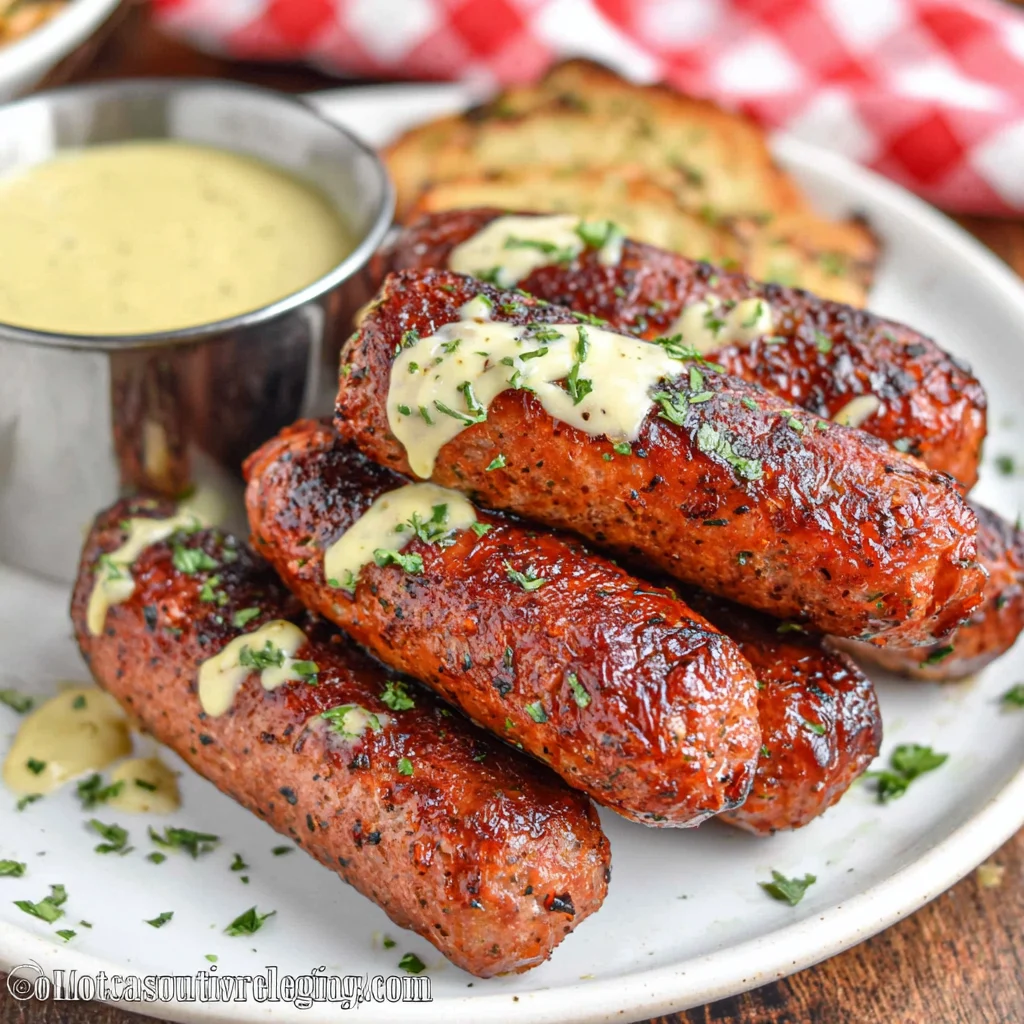 Honey mustard sausages