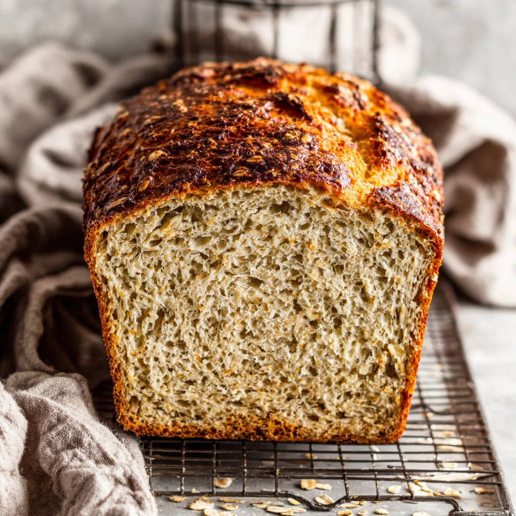 No-Knead Honey Oat Bread