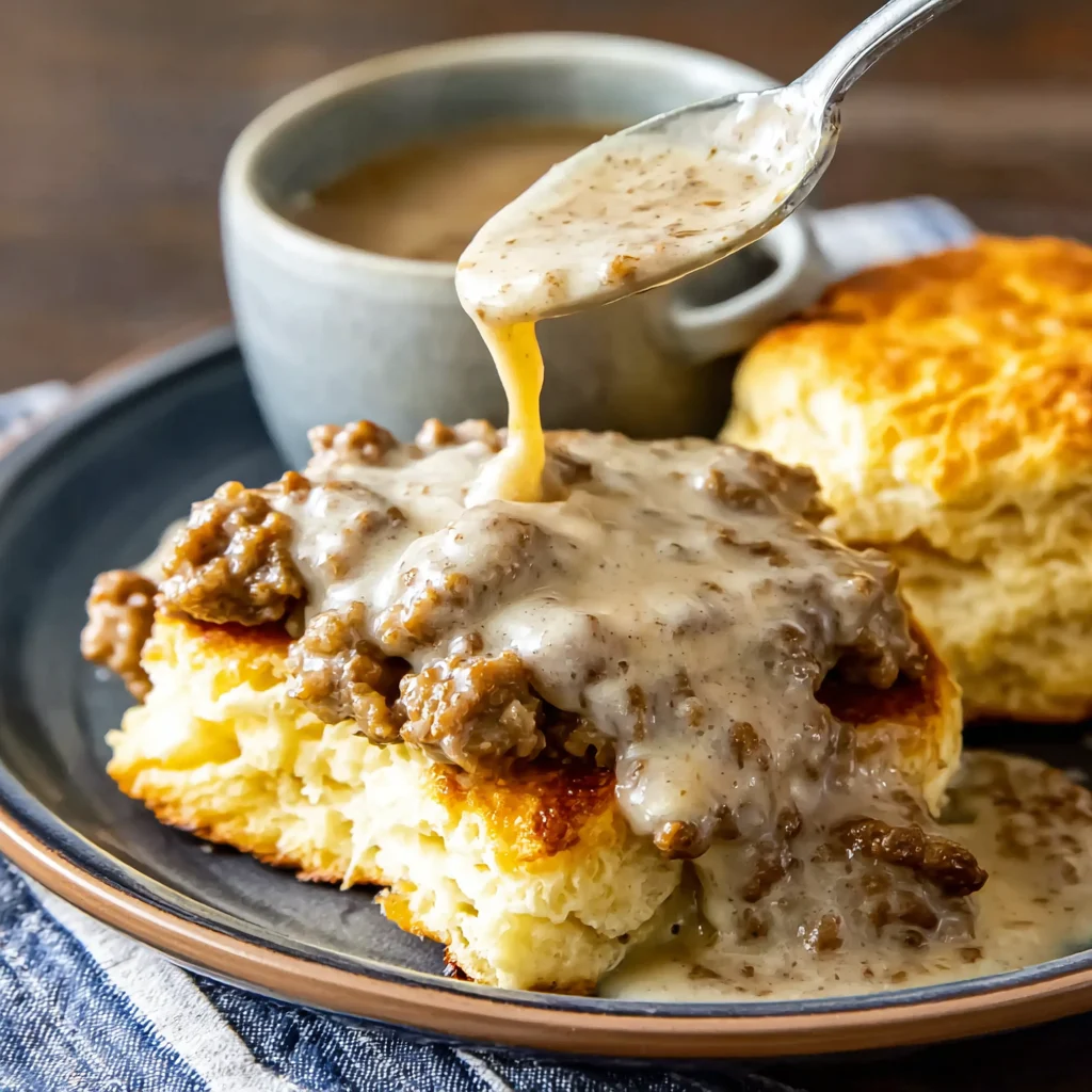 Sausage Gravy and Biscuits