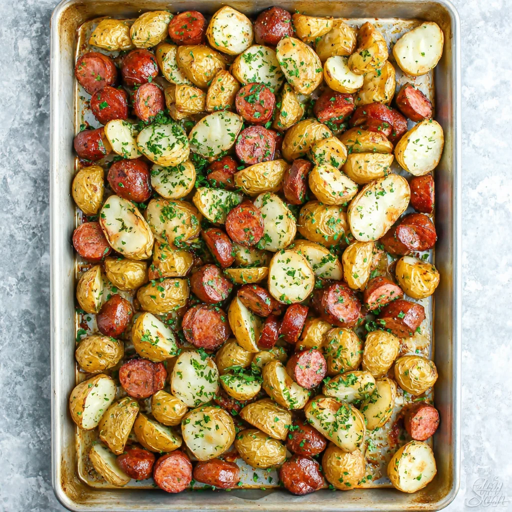 Sheet Pan Garlic Potatoes