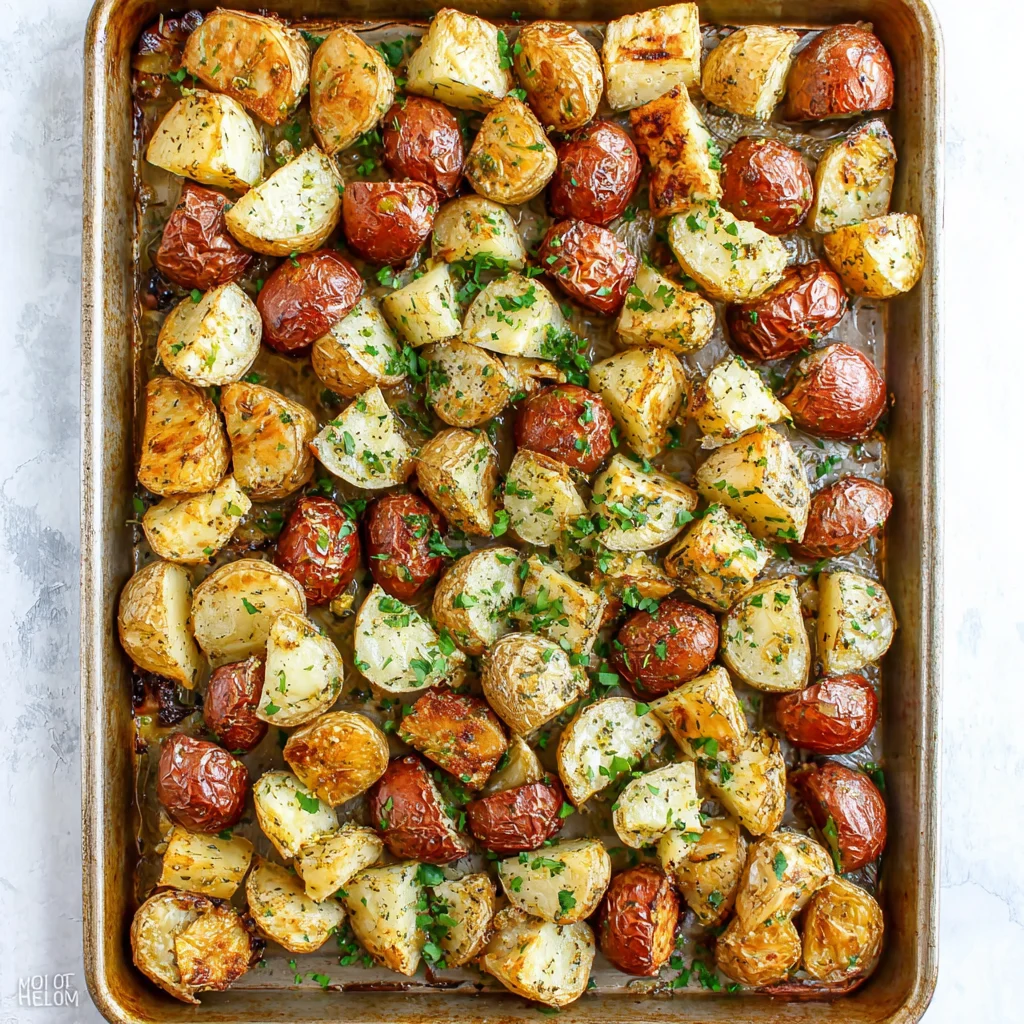 Sheet Pan Garlic Potatoes