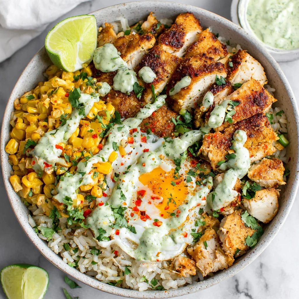 Street Corn Chicken Rice Bowl