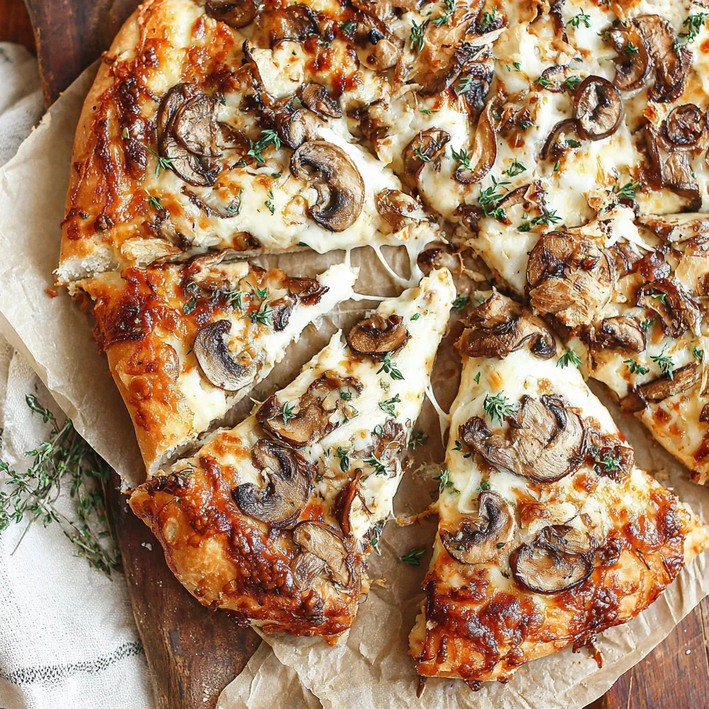 White Mushroom Pizza
