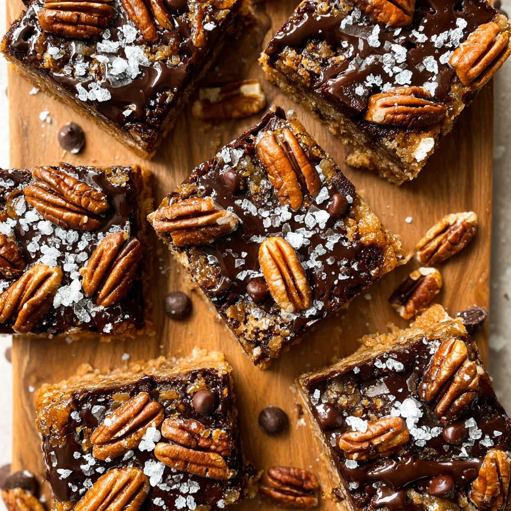 Salted Chocolate Pecan Bars