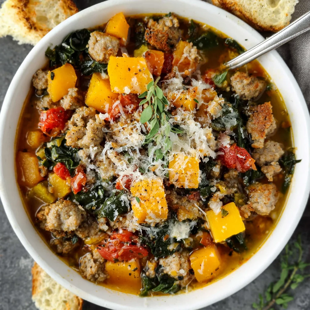 Sausage Butternut Squash Soup