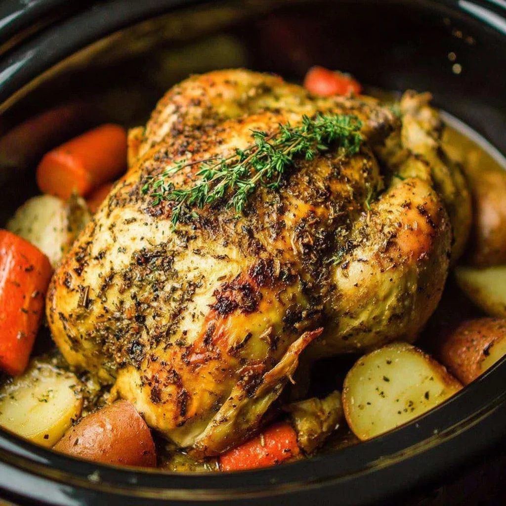Slow Cooker Whole Chicken