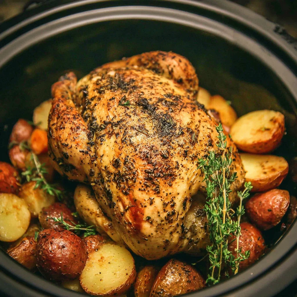 Slow Cooker Whole Chicken