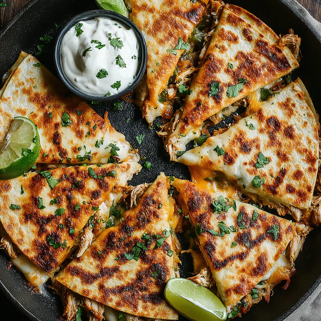 Chicken Poblano Quesadillas