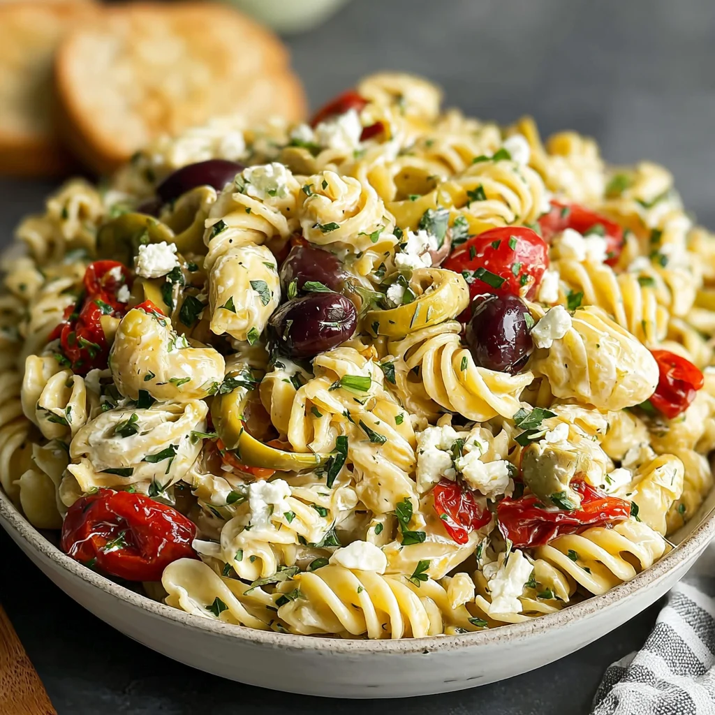 Creamy Olive Pasta Salad