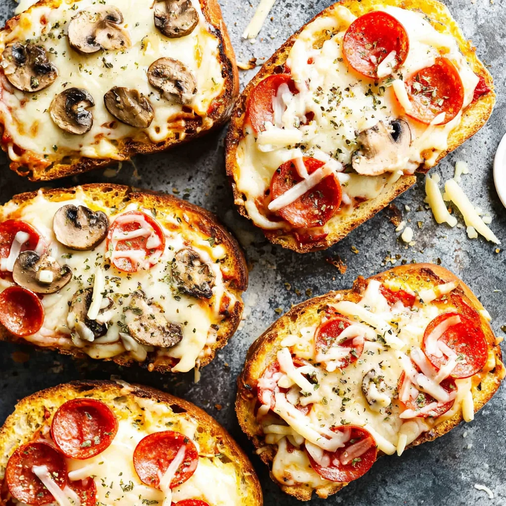 Garlic Toast Pizzas