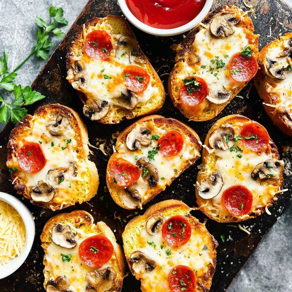 Garlic Toast Pizzas