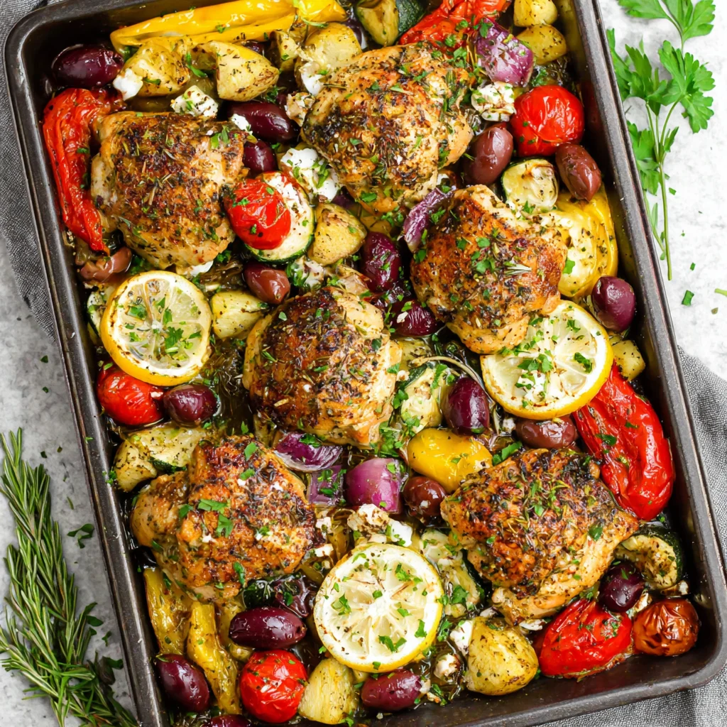 Greek Chicken Sheet Pan