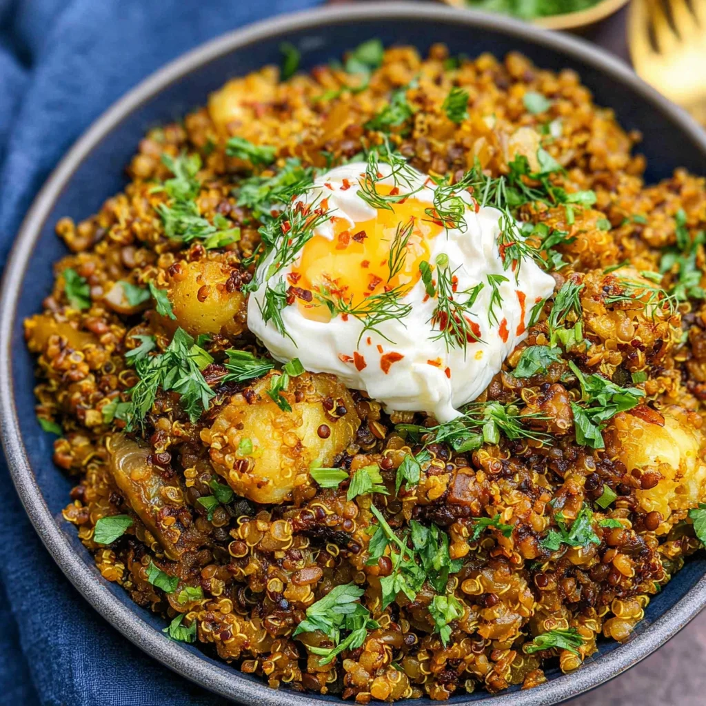 Lentils Quinoa Skillet