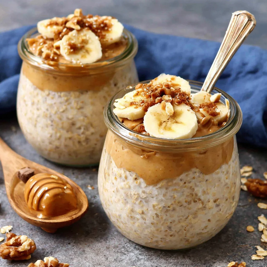 Peanut Butter Banana Overnight Oats