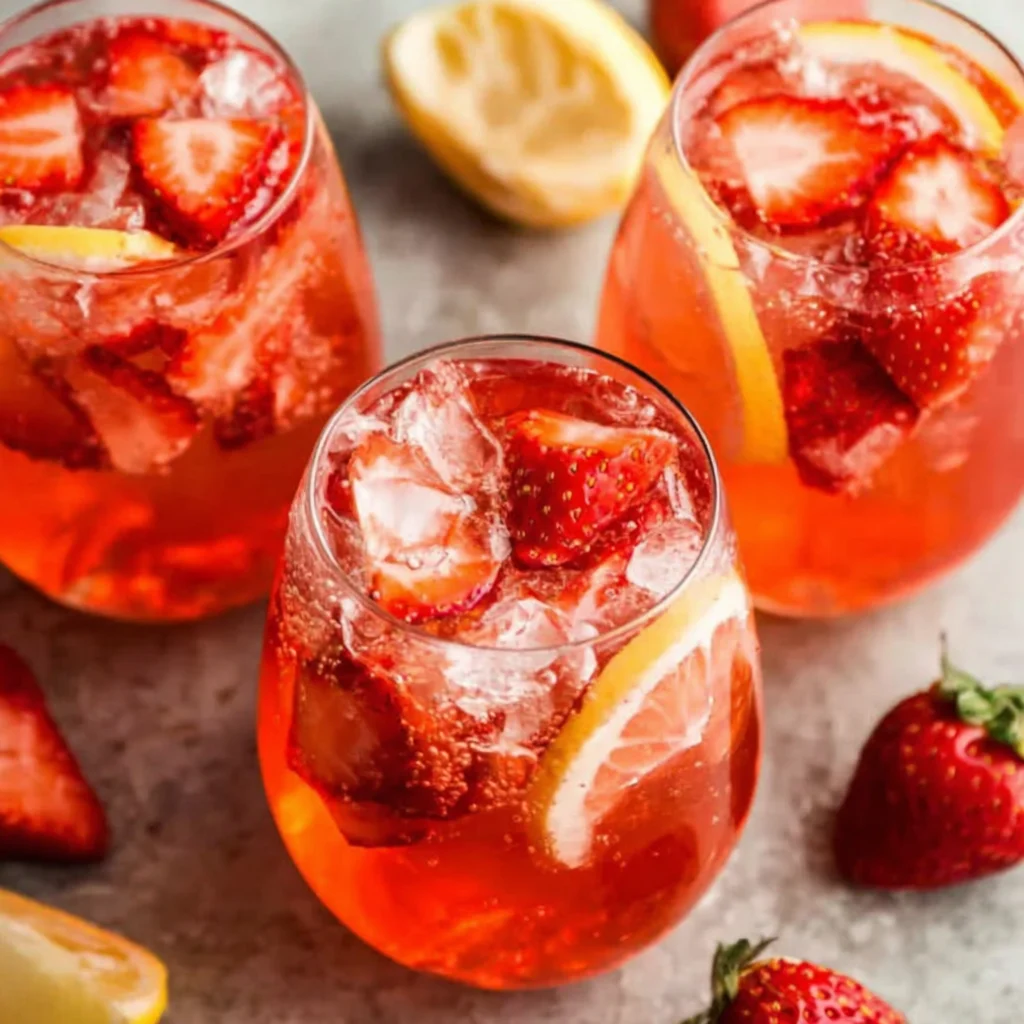 Sparkling Strawberry Lemonade