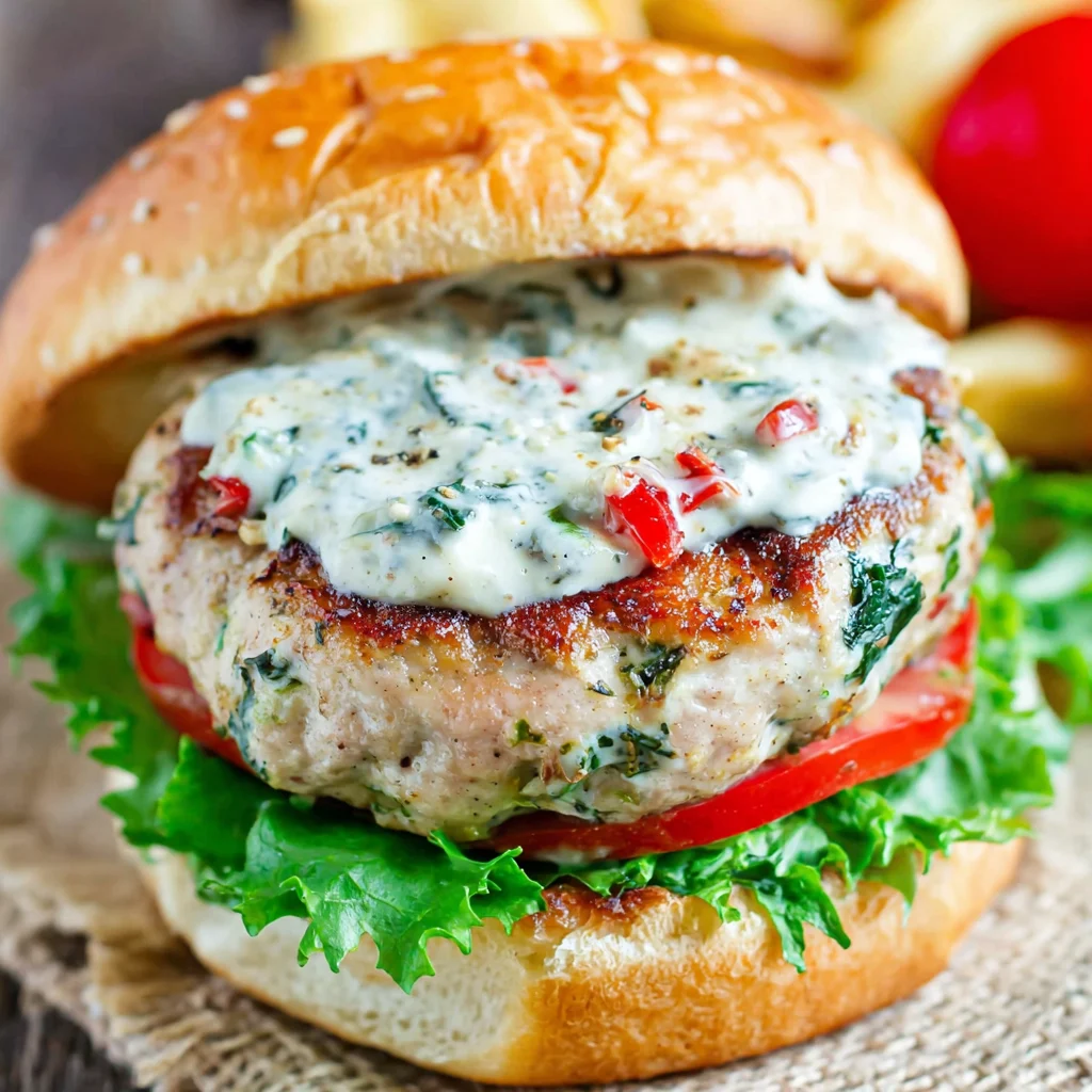 Spinach Chicken Burgers