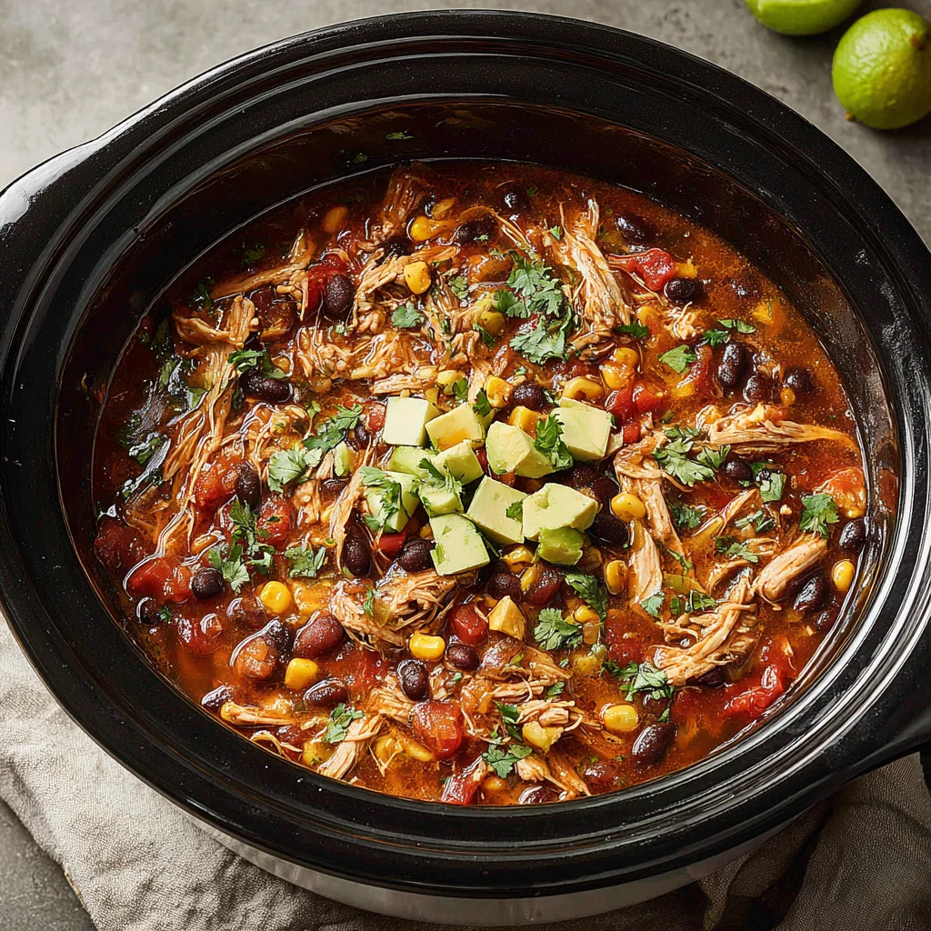 Slow Cooker Chicken Tortilla Soup